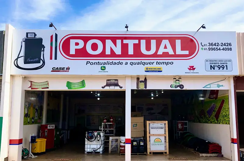 Fachada da Pontual Peças Agrícolas em Formosa, Goiás